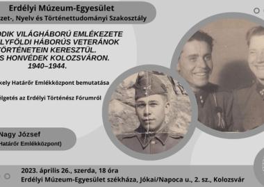 Nagy József előadása a 26-os honvédekről Kolozsváron a második világháború idején