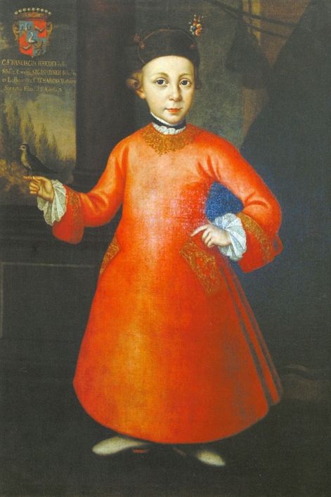 Ismeretlen festő portréja a gyermek Rhédei Ferencről (Kolozsvári Művészeti Múzeum)