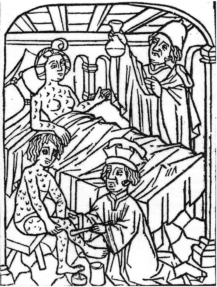 Bartholomeus Steber: A mala franczos, morbo Gallorum praeservatio ac cura (Bécs, 1498).