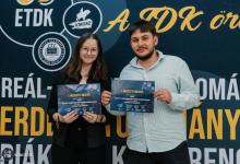 A szekció első helyezettjei: Boldiș Petra és Kovács Alpár- fotó: ETDK/KMDSZ