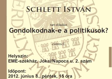 Schlett István Gondolkodnak-e a politikusok? 