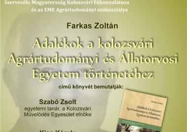 Farkas Zoltán: Adalékok a kolozsvári Agrártudományi és Állatorvosi Egyetem történetéhez