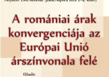 Székely Imre: A romániai árak konvergenciája az Európai Unió árszínvonala felé