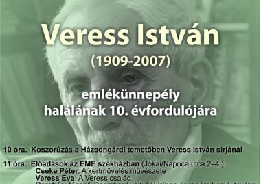 Veress István emlékünnepély, halálának 10. évfordulójára