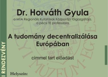 Horváth Gyula: A tudomány  decentralizálása Európában
