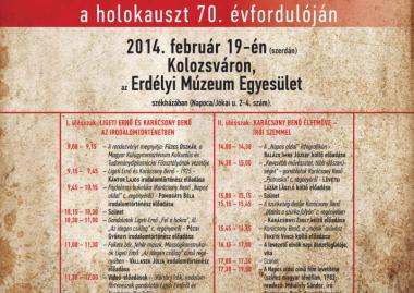 Súly alatt a pálma – Ligeti Ernő- és Karácsony Benő-emlékkonferencia a holokauszt 70. évfordulóján