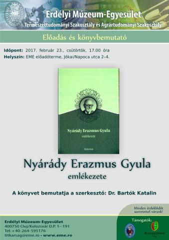 Nyárády Erazmus Gyula emlékezete (könyvbemutató)