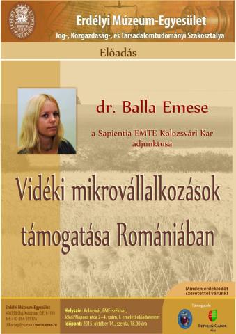 Balla Emese: Vidéki mikrovállalkozások támogatása Romániában 