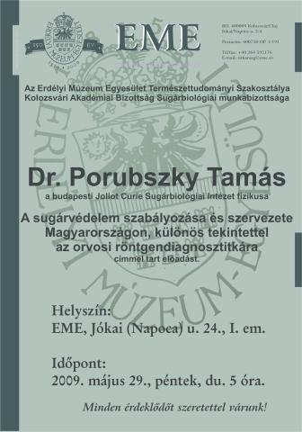 Dr. Porubszky Tamás sugárbiológiai előadása