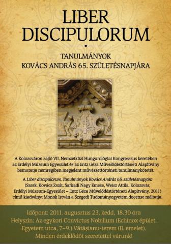 Liber discipulorum. Tanulmányok Kovács András 65. születésnapjára.