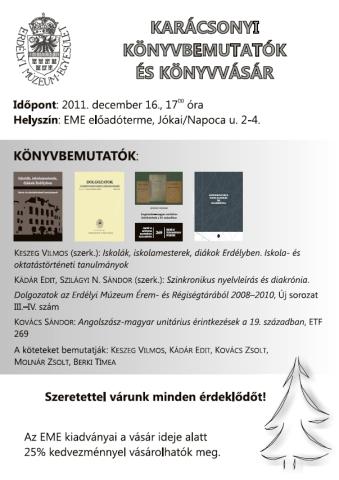 Karácsonyi könyvbemutató és könyvvásár 2011.