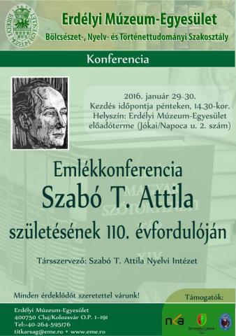 Emlékkonferencia Szabó T. Attila születésének 110. évfordulóján.
