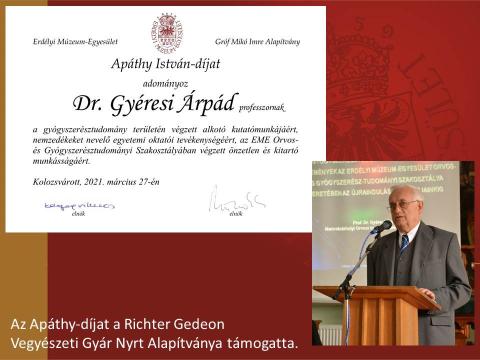 A marosvásárhelyi gyógyszerészképzés elismertsége - interjú Gyéresi Árpád professzorral